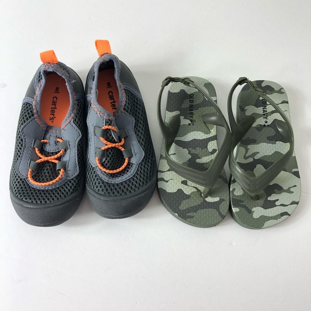 Carters Old Navy Flip Flops Camo Swim Shoes